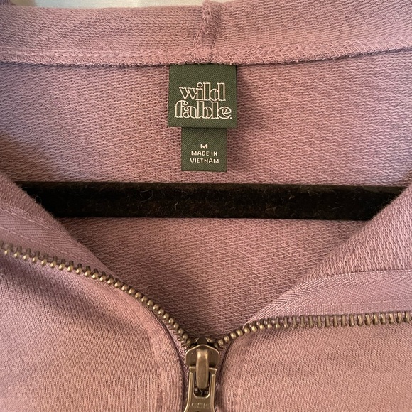 Purple Cropped Hoodie - Picture 2 of 3
